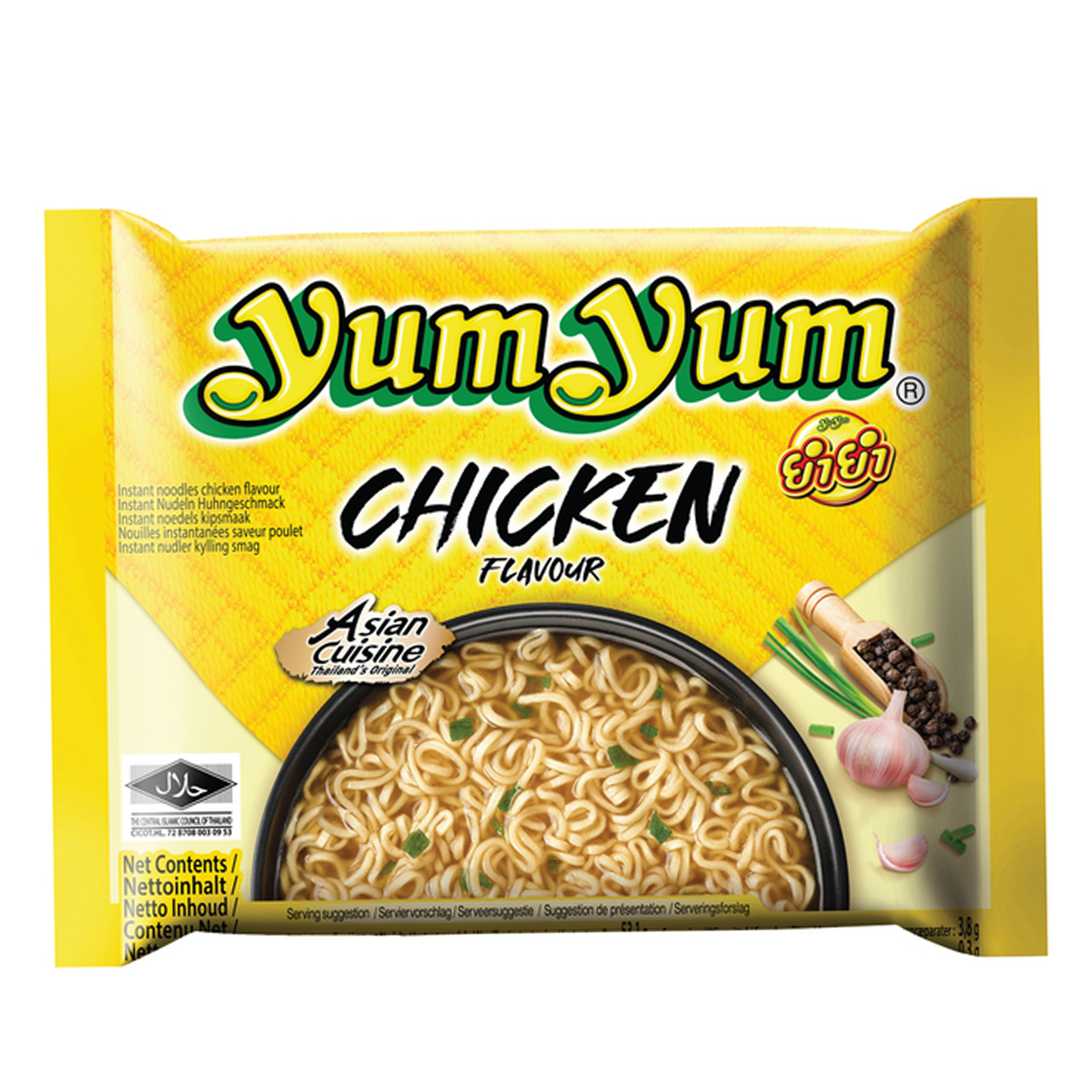 YumYum Chicken Flavour 120x60g Asiatische Instant Nudeln mit Hühnchengeschmack