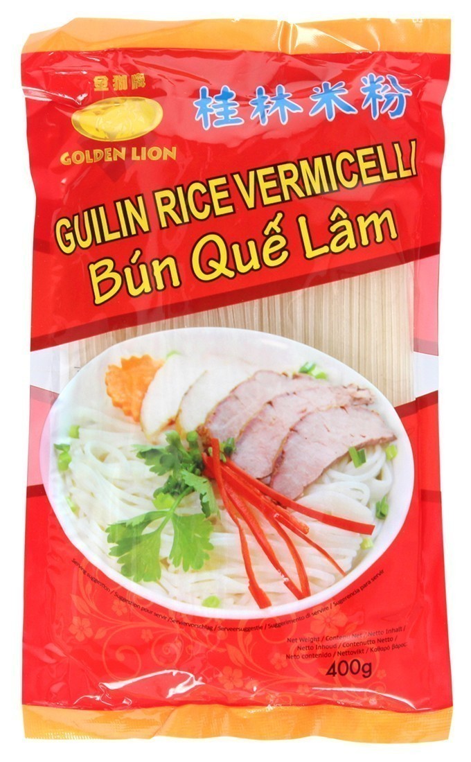 GOLDEN LION Guilin Rice Vermicelli Reisnudeln 10x 400g für Wok-Gerichte & Pad Thai