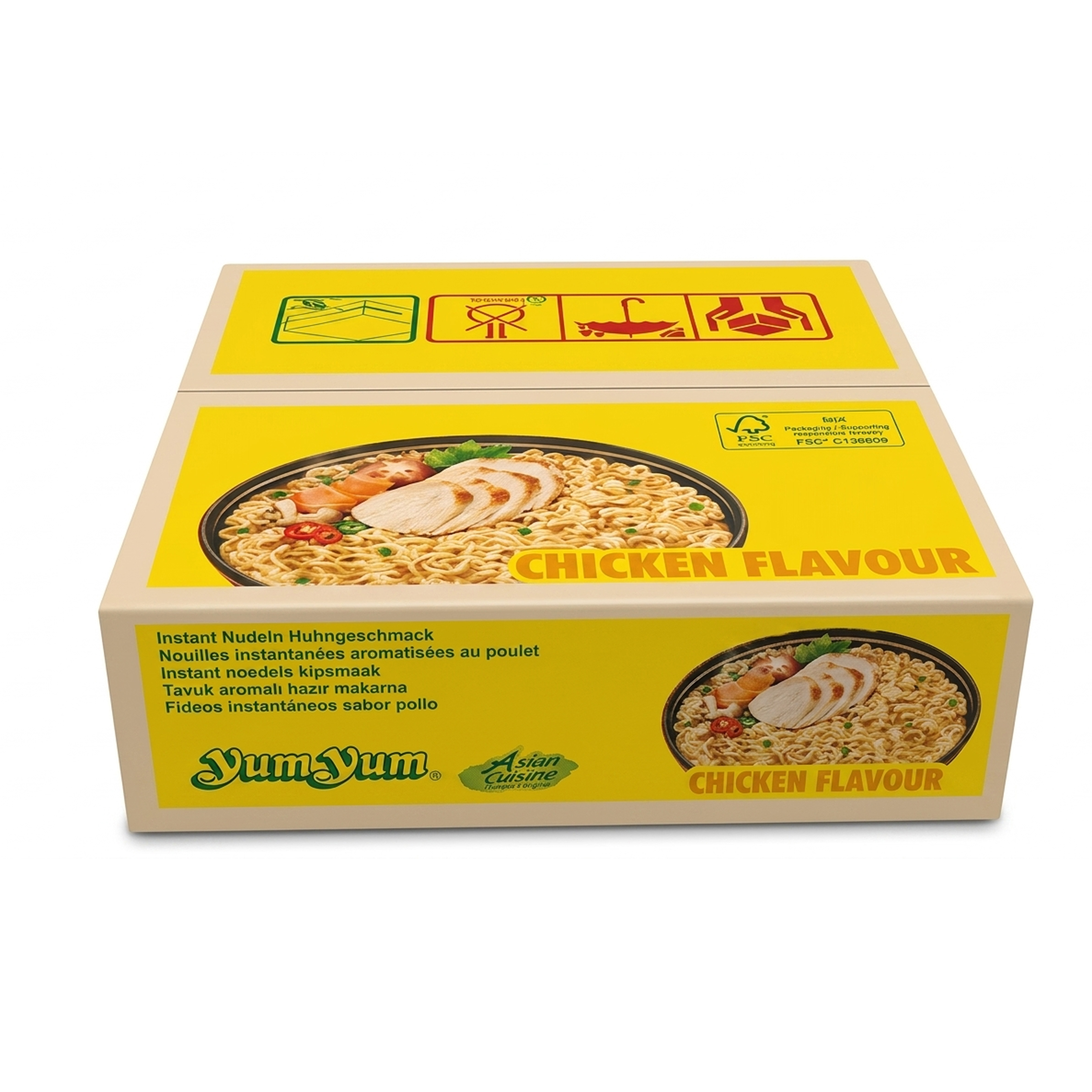 YumYum Chicken Flavour 120x60g Asiatische Instant Nudeln mit Hühnchengeschmack