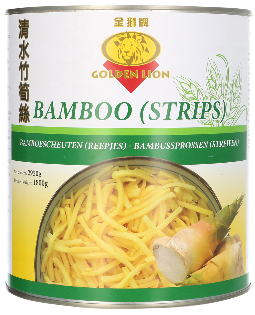 GOLDEN LION Bambussprossenstreifen 2950g für Pfannengerichte & Thai-Currys