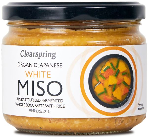 Clearspring Bio Weißes Miso unpasteurisiert 6x 270g Japan Sojabohnen