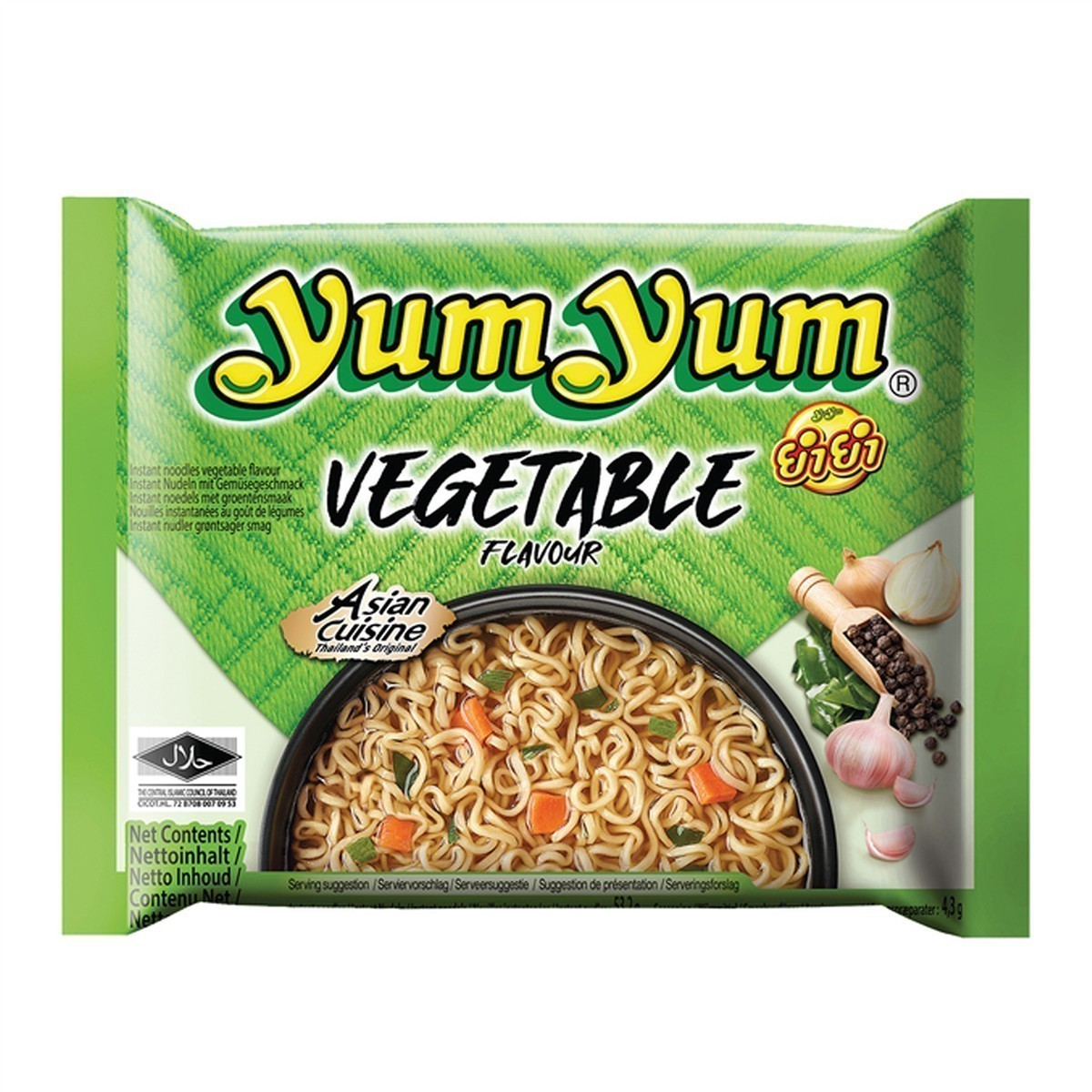 YumYum Vegetable Flavour 30x60g Asiatische Instant Nudeln mit Gemüsegeschmack