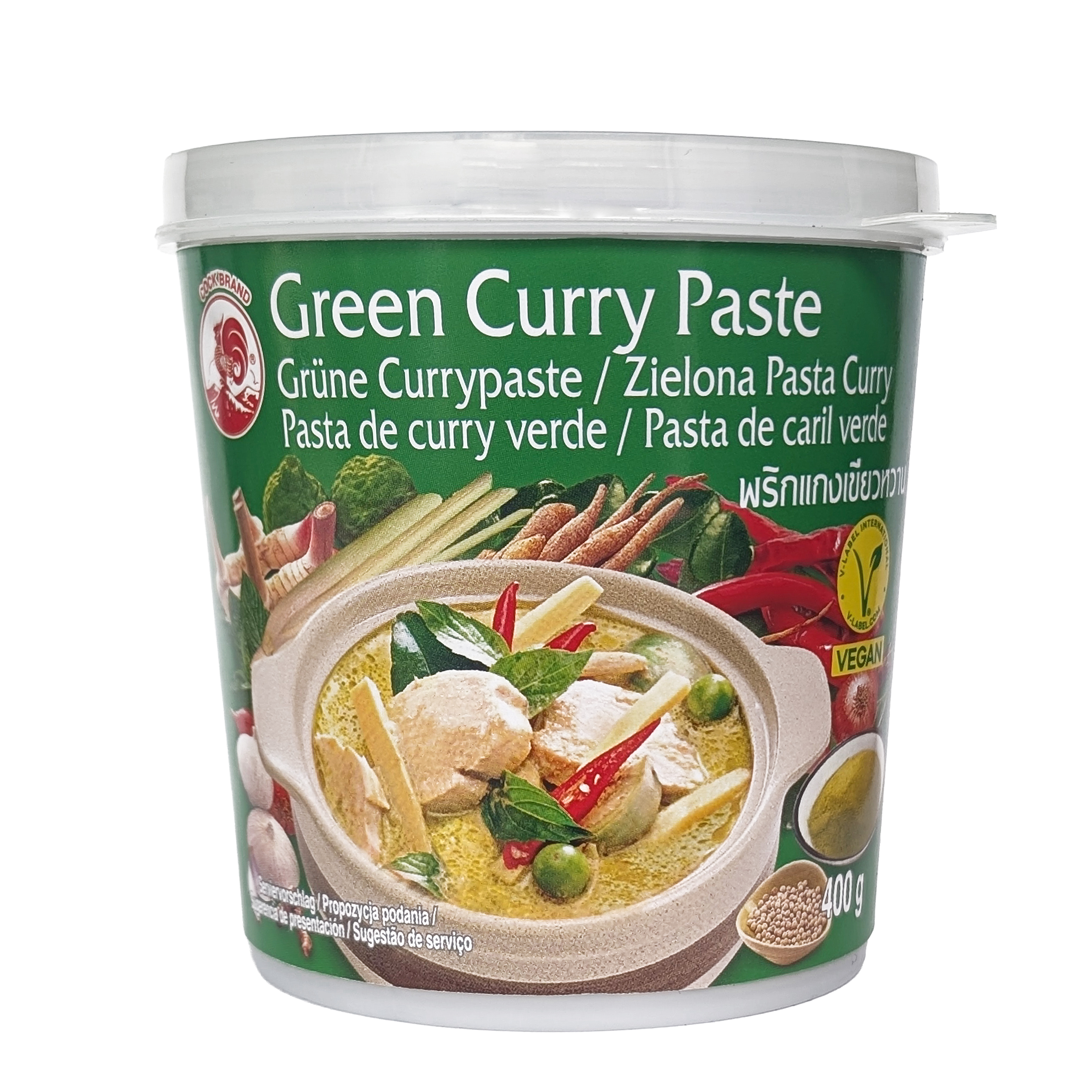 Cock Brand Green Curry Paste 400g Grüne Currypaste für Curry aus Thailand