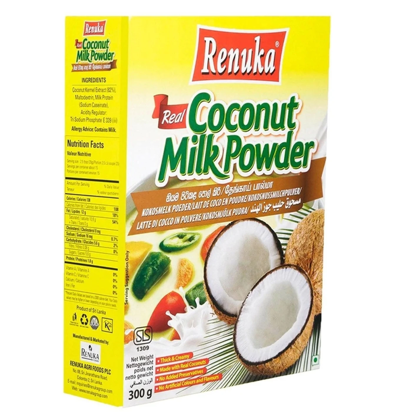Renuka Instant Kokosmilchpulver 3x 300g