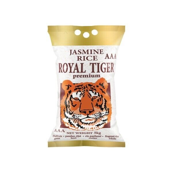 Jasmin Reis 5kg Royal Tiger Jasminreis Langkorn AAA Duftreis Jasmine Rice Groß